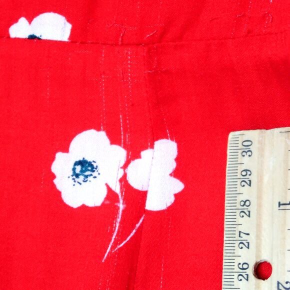 Bardot Womens Mini Wrap Dress‎ Size 8 Medium Red White Floral V-neck Feminine - Picture 6 of 12